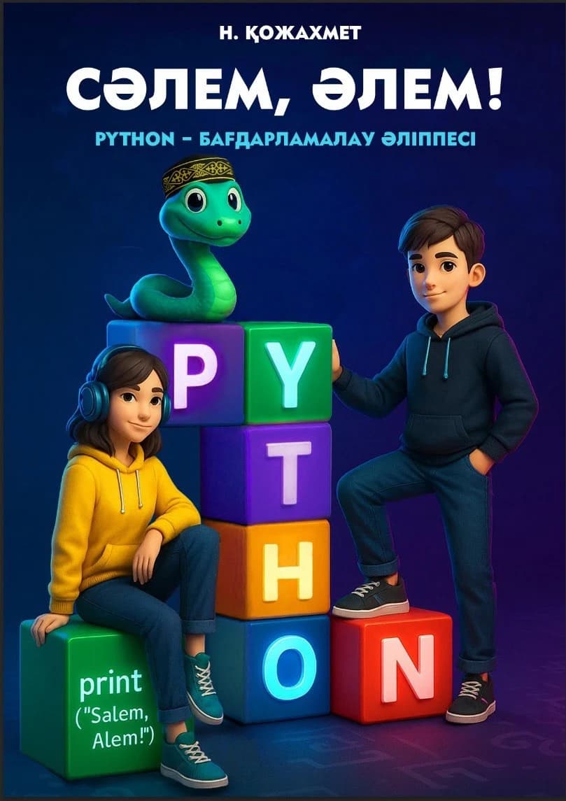 «Сәлем, әлем! Python — бағдарламалау әліппесі» кітабының мұқабасы